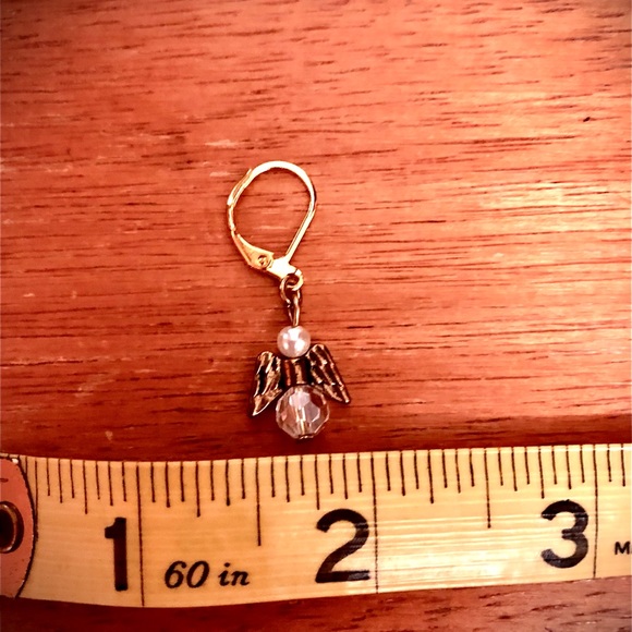 Angel Lever-back Earrings— Designed and Handcrafted By Me 🥰 - Picture 6 of 9